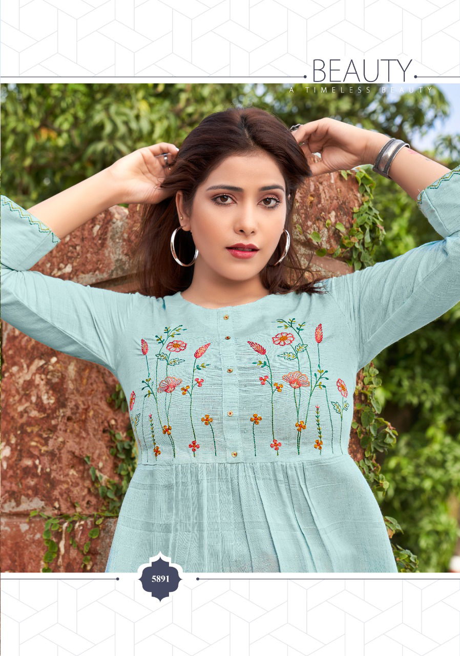 Yami Edge Fancy Ethnic Wear Rayon Wholesale Top Collection 
